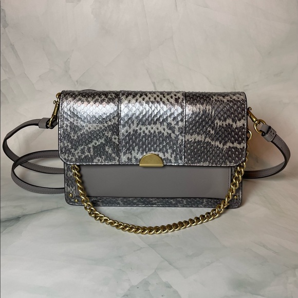 Dreamer Convertible Crossbody In Colorblock Snakeskin ♥ Brass/Heather Grey Multi - Picture 4 of 13